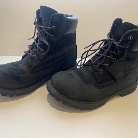 Timberland Black Leather Boots Size 7 8658A 200 Gram - Picture 2 of 11